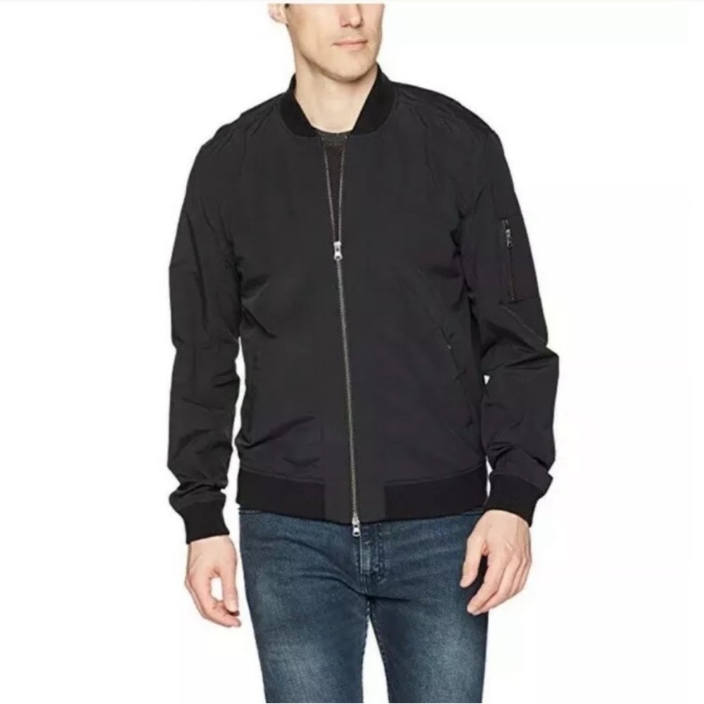 PAIGE Branford Black Bomber Jacket